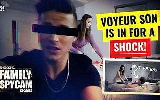 Creeper StepSon's Spycam Catches StepMom FUCKING his Friend